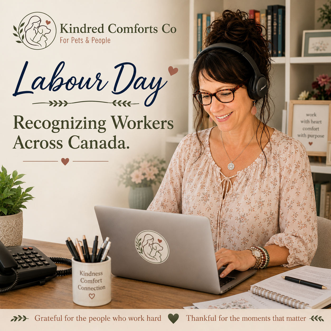 Labour Day_Rosemary at desk working